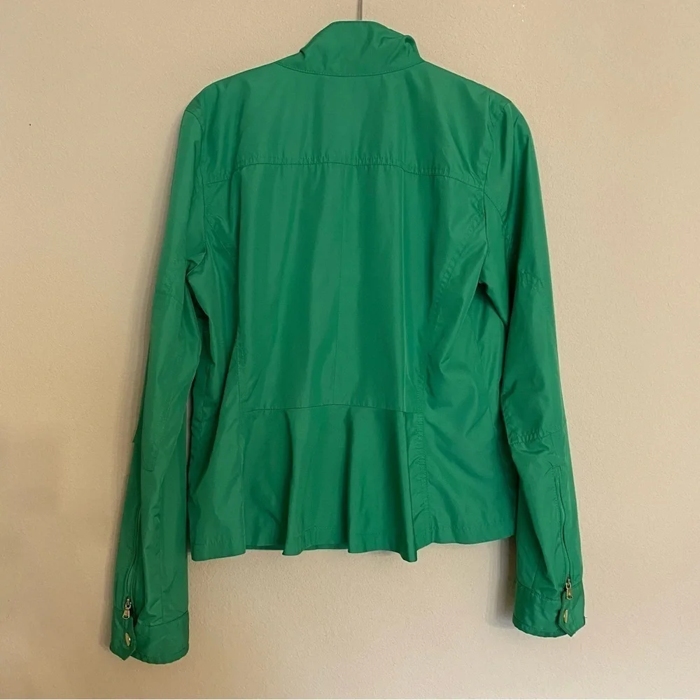 LAUREN Ralph Lauren Lightweight Jacket Buckle Collar Mockneck Size Medium Preppy